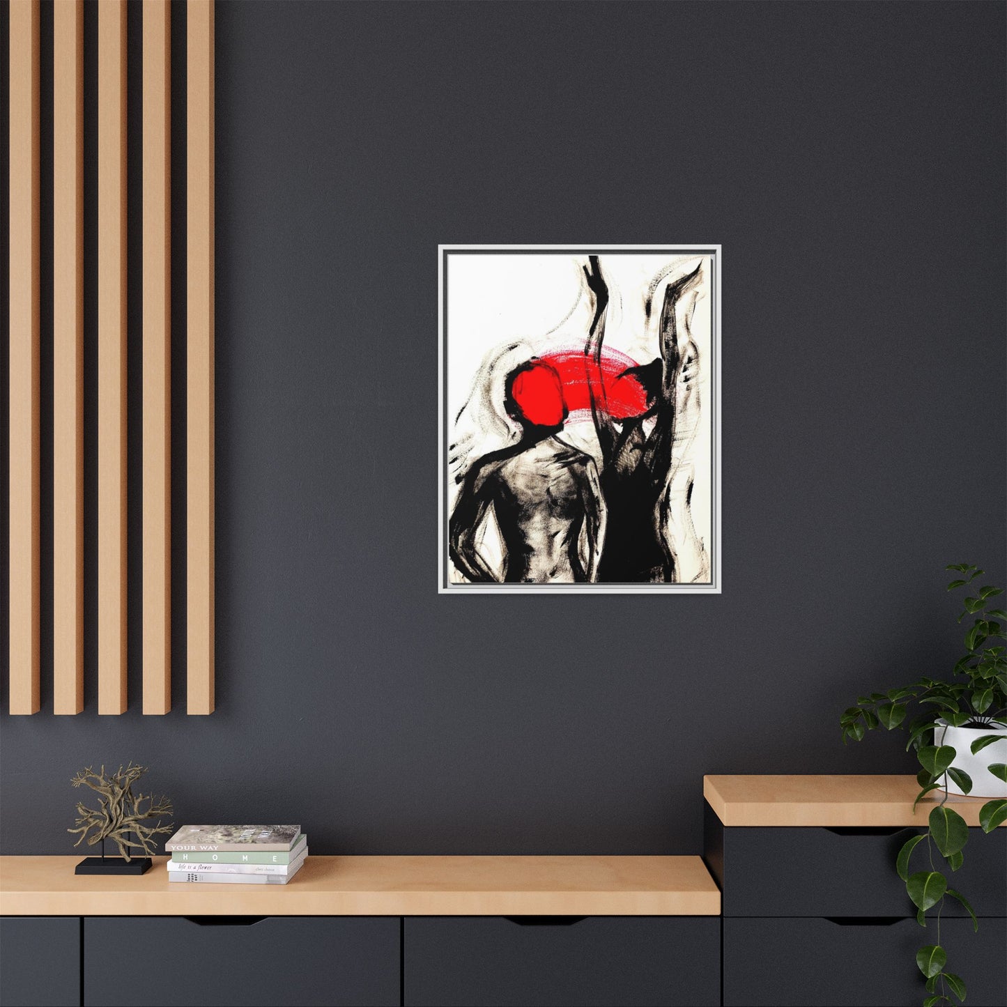 When You Move, I'm Moved ~ Framed Canvas Reproduction