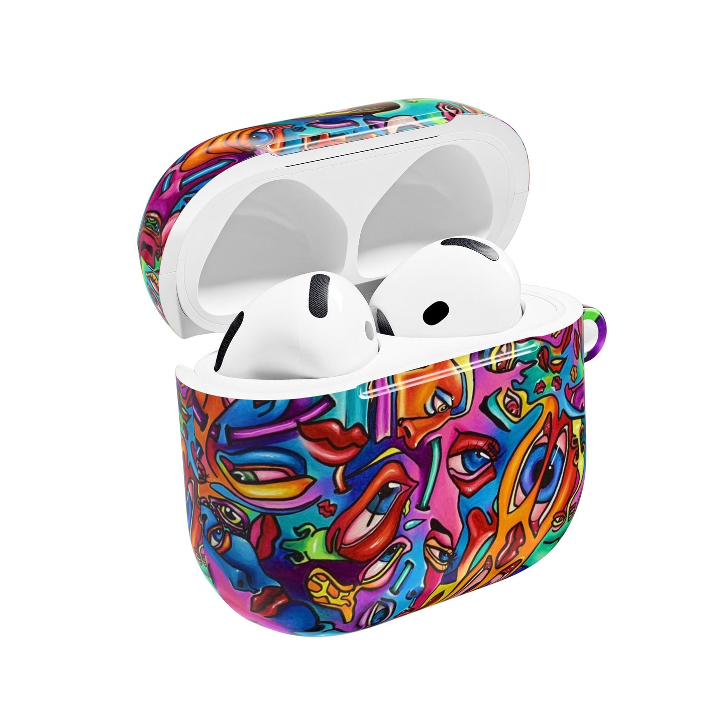 Mind Flip Colorful AirPod Case, Artistic Accessory, Unique Earbud Cover, Gift for Music Lovers, Fun Phone Accessories, Tech Style