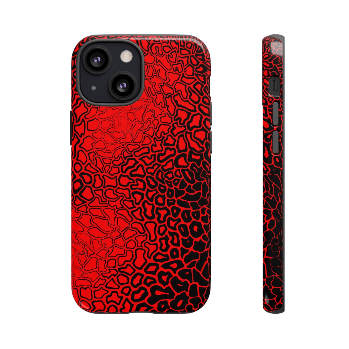 Pressure II Bold Phone Case - Tough Cases, Red Abstract Cell Phone Cover, Stylish Smartphone Protection, Unique Gift for Tech Lovers