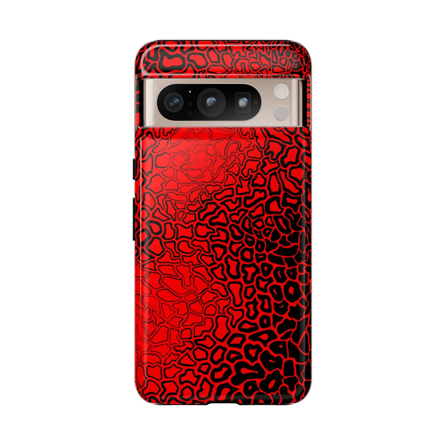 Pressure II Bold Phone Case - Tough Cases, Red Abstract Cell Phone Cover, Stylish Smartphone Protection, Unique Gift for Tech Lovers