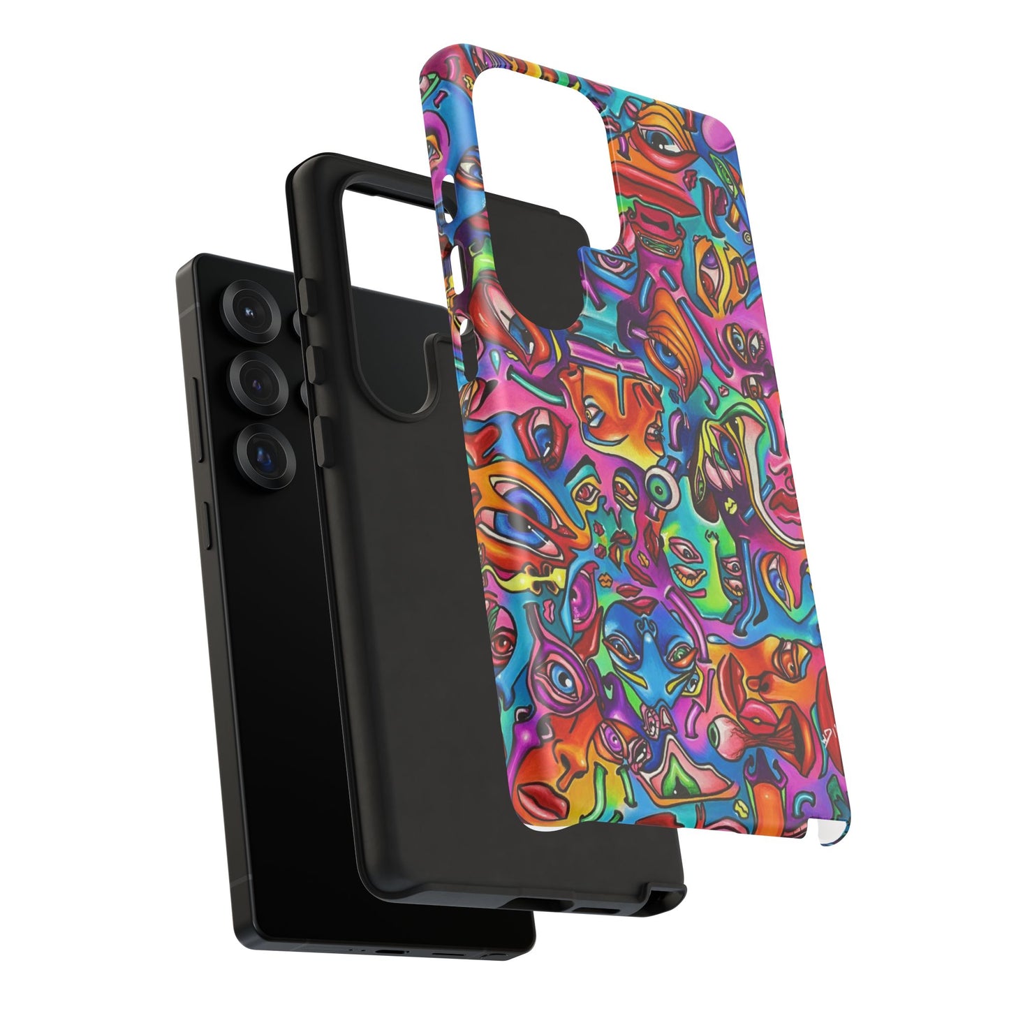 Mind Flip ~ Vibrant Art Phone Case, Colorful Tough Case, Unique Phone Cover, Funky Smartphone Shell, Gift for Art Lovers