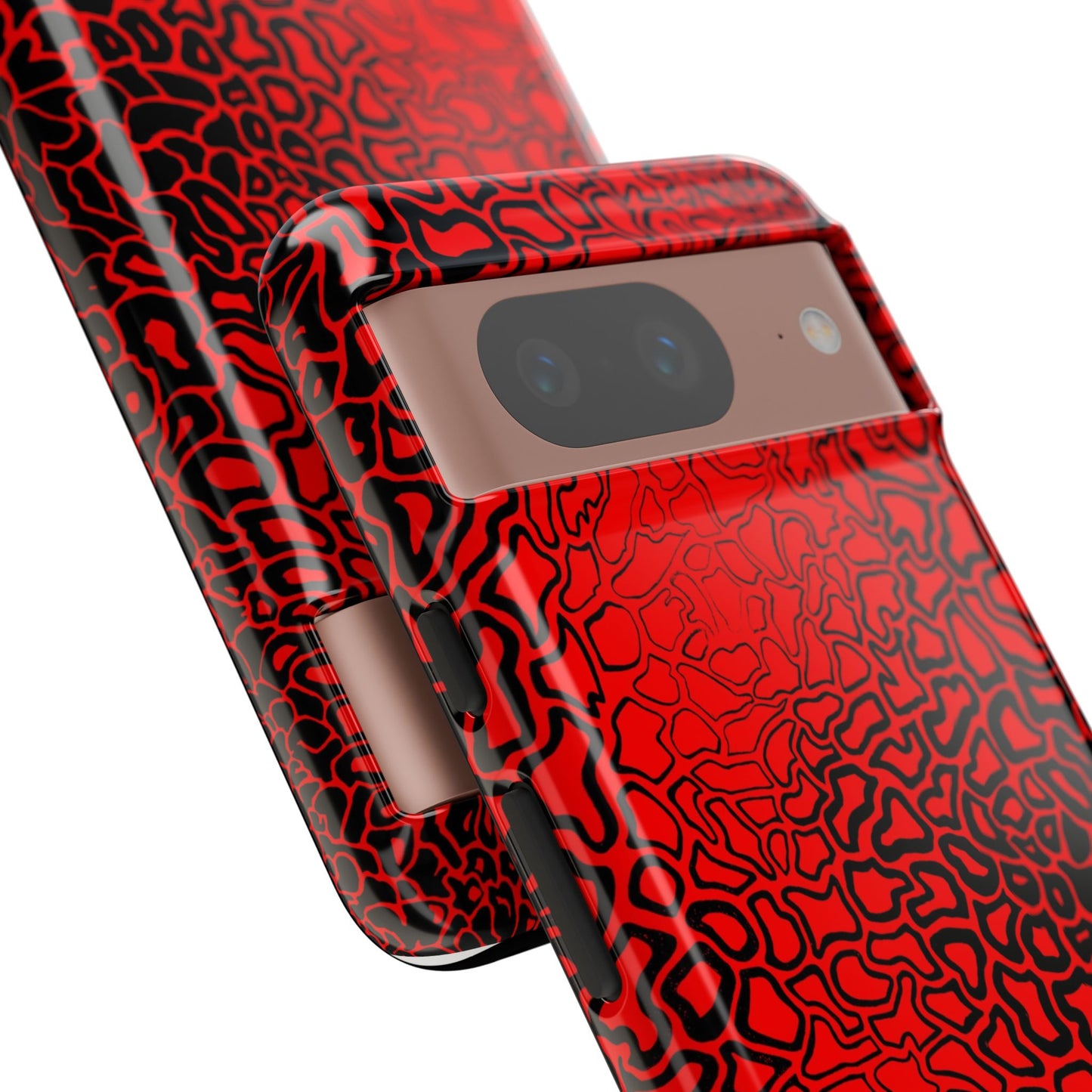 Pressure II Bold Phone Case - Tough Cases, Red Abstract Cell Phone Cover, Stylish Smartphone Protection, Unique Gift for Tech Lovers