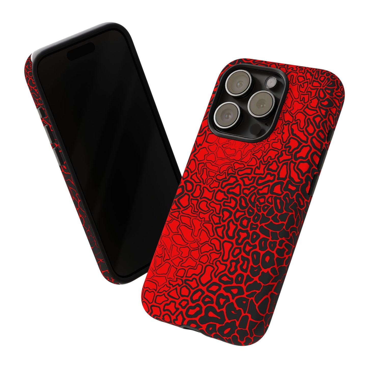 Pressure II Bold Phone Case - Tough Cases, Red Abstract Cell Phone Cover, Stylish Smartphone Protection, Unique Gift for Tech Lovers