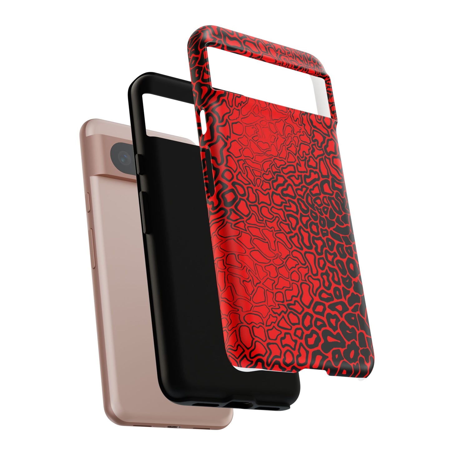 Pressure II Bold Phone Case - Tough Cases, Red Abstract Cell Phone Cover, Stylish Smartphone Protection, Unique Gift for Tech Lovers