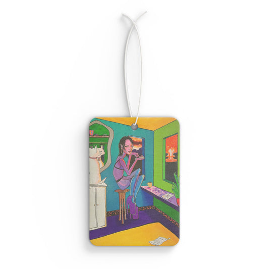World Dominatrix Colorful Car Air Freshener - Whimsical Home Decor, Aromatherapy Gift, Car Accessories, Travel Essentials, Art-Inspired