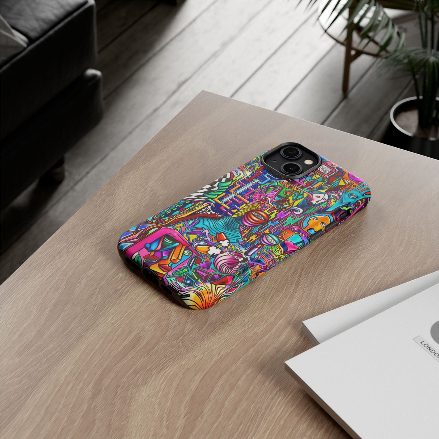 Dream World Vibrant Phone Case with Abstract Art | Tough Cases for Creative Souls, Colorful Accessories, Unique Gifts, Phone Protection, Artistic [...]