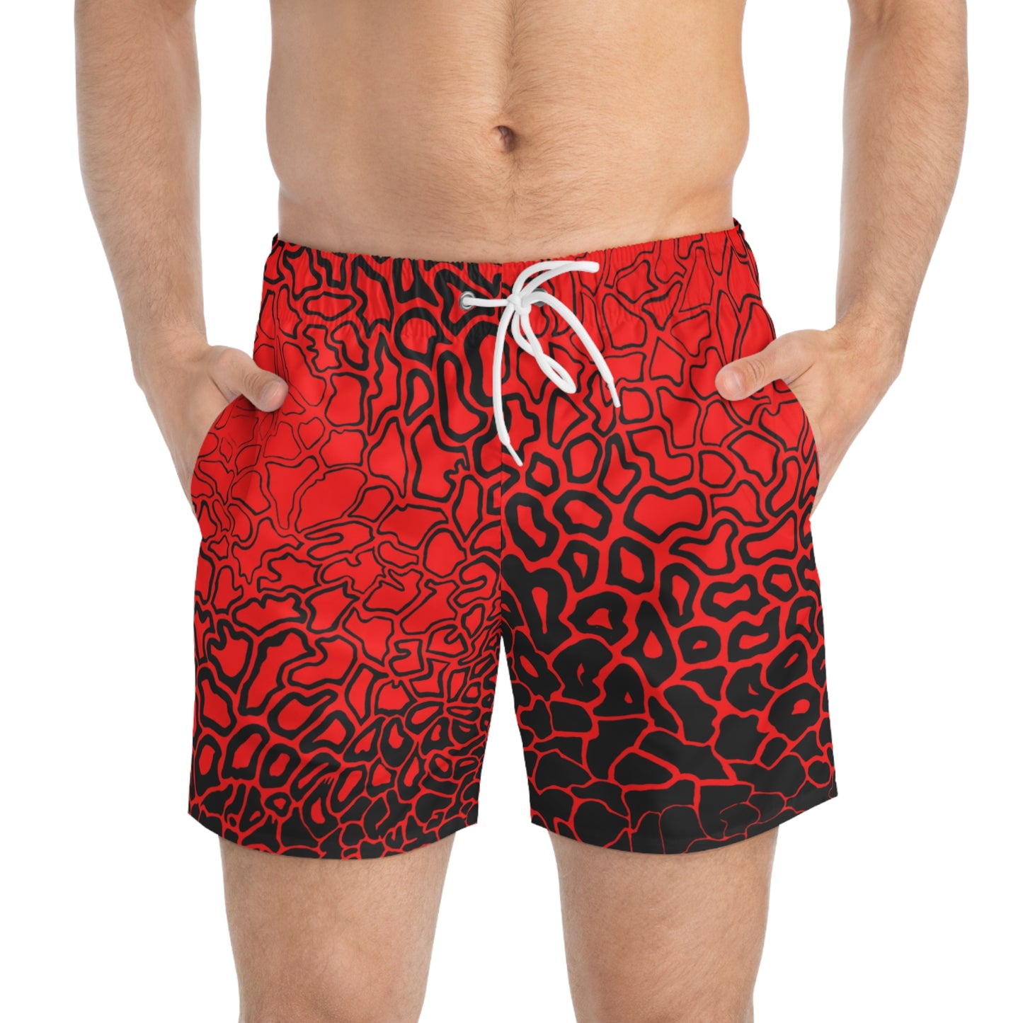 Pressure Bold Abstract Swim Trunks, Vibrant Beachwear, Summer Essentials, Pool Parties, Vacation Outfits, Relaxation Gear
