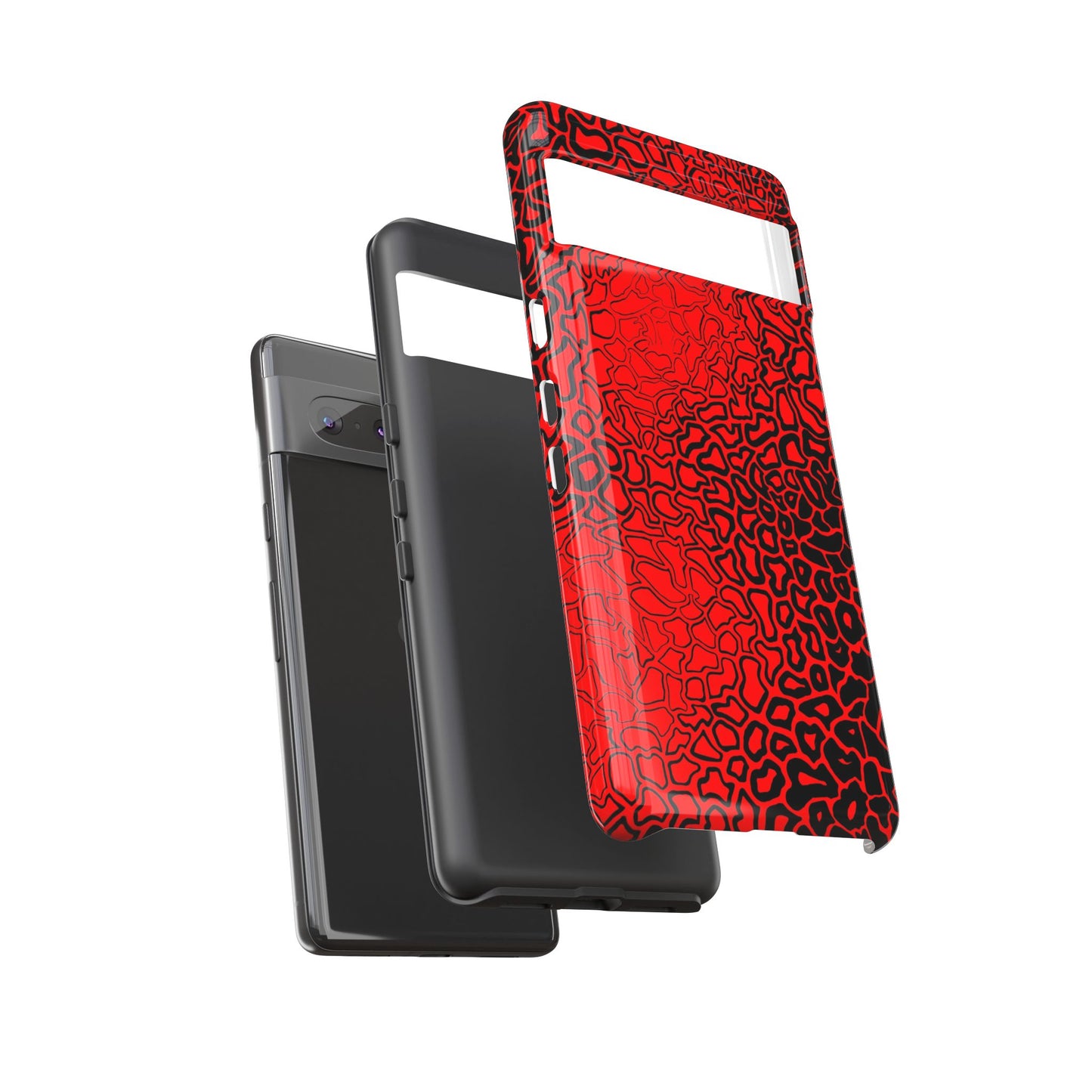 Pressure II Bold Phone Case - Tough Cases, Red Abstract Cell Phone Cover, Stylish Smartphone Protection, Unique Gift for Tech Lovers