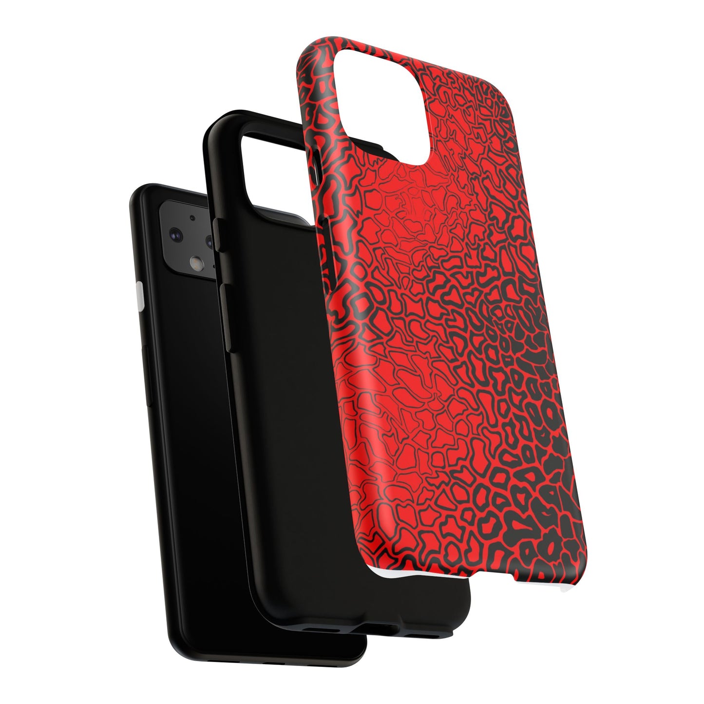 Pressure II Bold Phone Case - Tough Cases, Red Abstract Cell Phone Cover, Stylish Smartphone Protection, Unique Gift for Tech Lovers