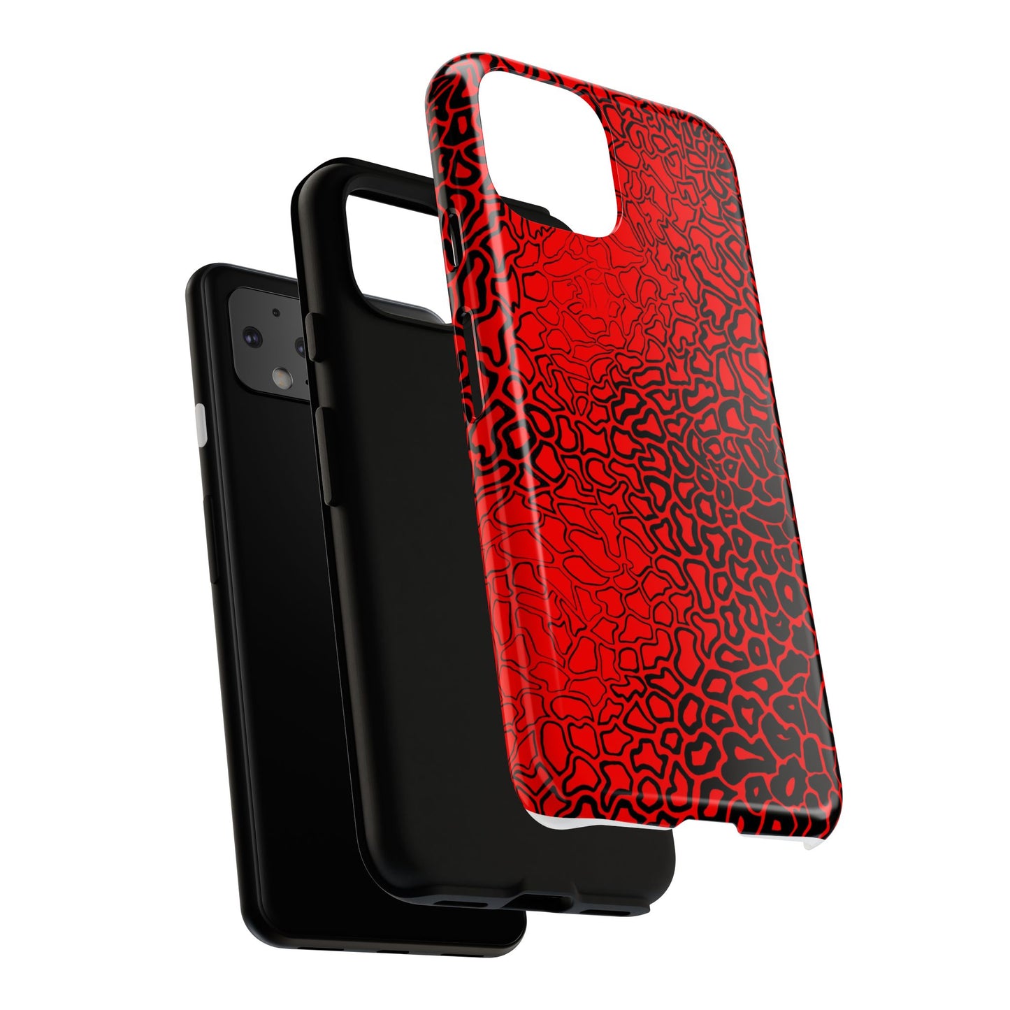 Pressure II Bold Phone Case - Tough Cases, Red Abstract Cell Phone Cover, Stylish Smartphone Protection, Unique Gift for Tech Lovers