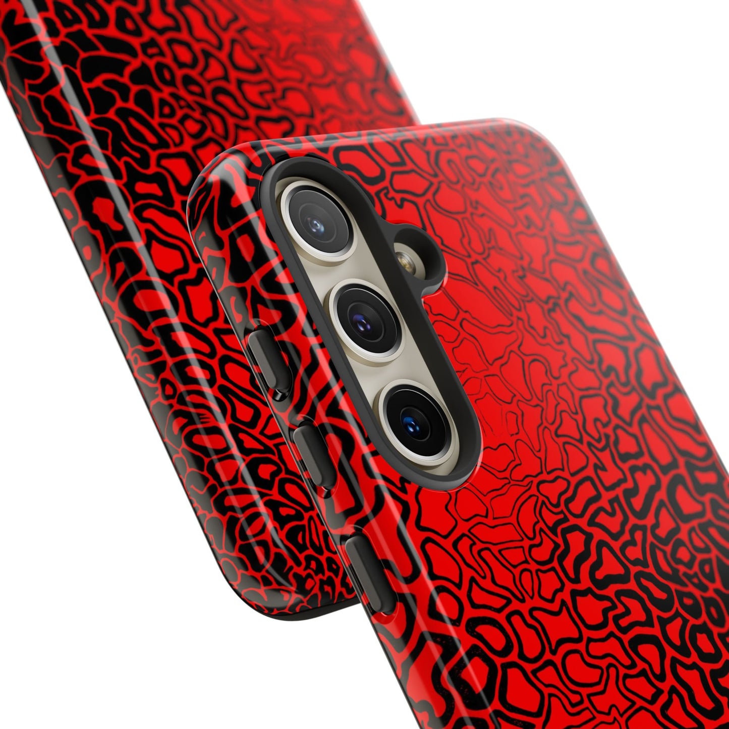 Pressure II Bold Phone Case - Tough Cases, Red Abstract Cell Phone Cover, Stylish Smartphone Protection, Unique Gift for Tech Lovers