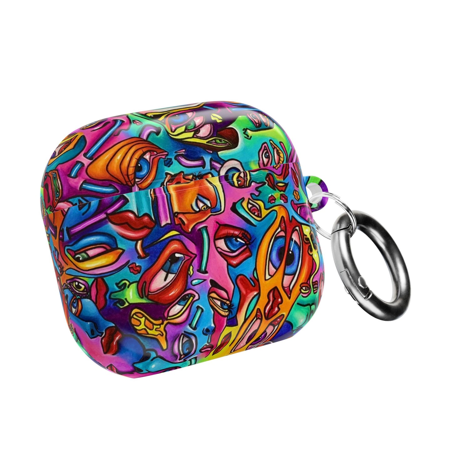 Mind Flip Colorful AirPod Case, Artistic Accessory, Unique Earbud Cover, Gift for Music Lovers, Fun Phone Accessories, Tech Style