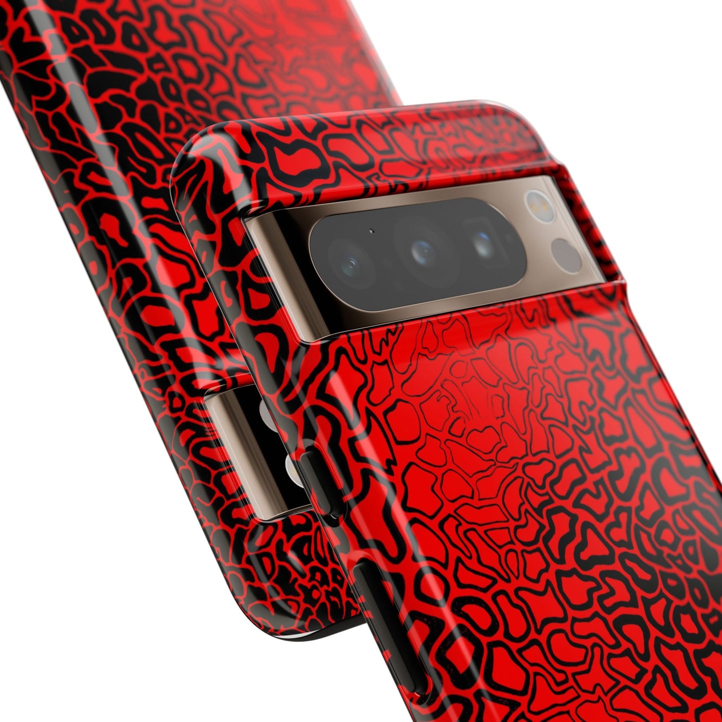 Pressure II Bold Phone Case - Tough Cases, Red Abstract Cell Phone Cover, Stylish Smartphone Protection, Unique Gift for Tech Lovers
