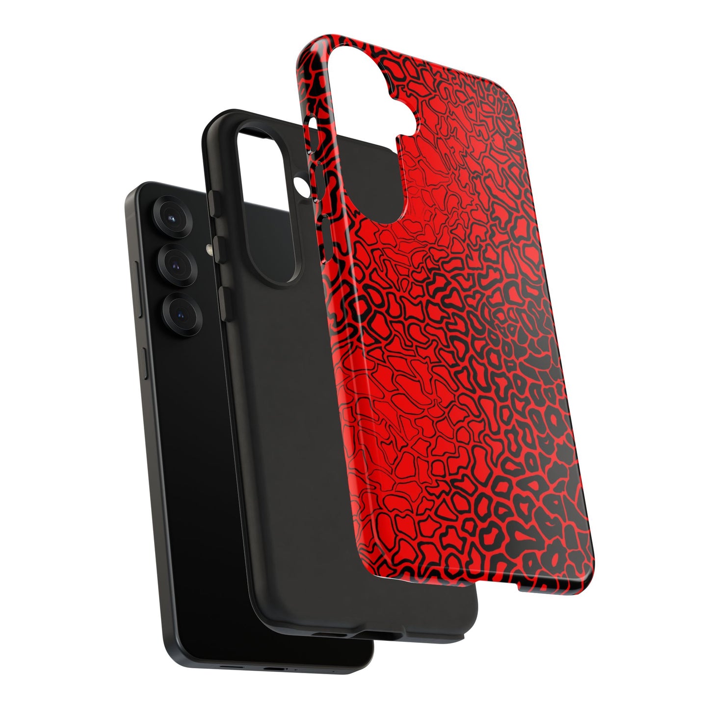 Pressure II Bold Phone Case - Tough Cases, Red Abstract Cell Phone Cover, Stylish Smartphone Protection, Unique Gift for Tech Lovers