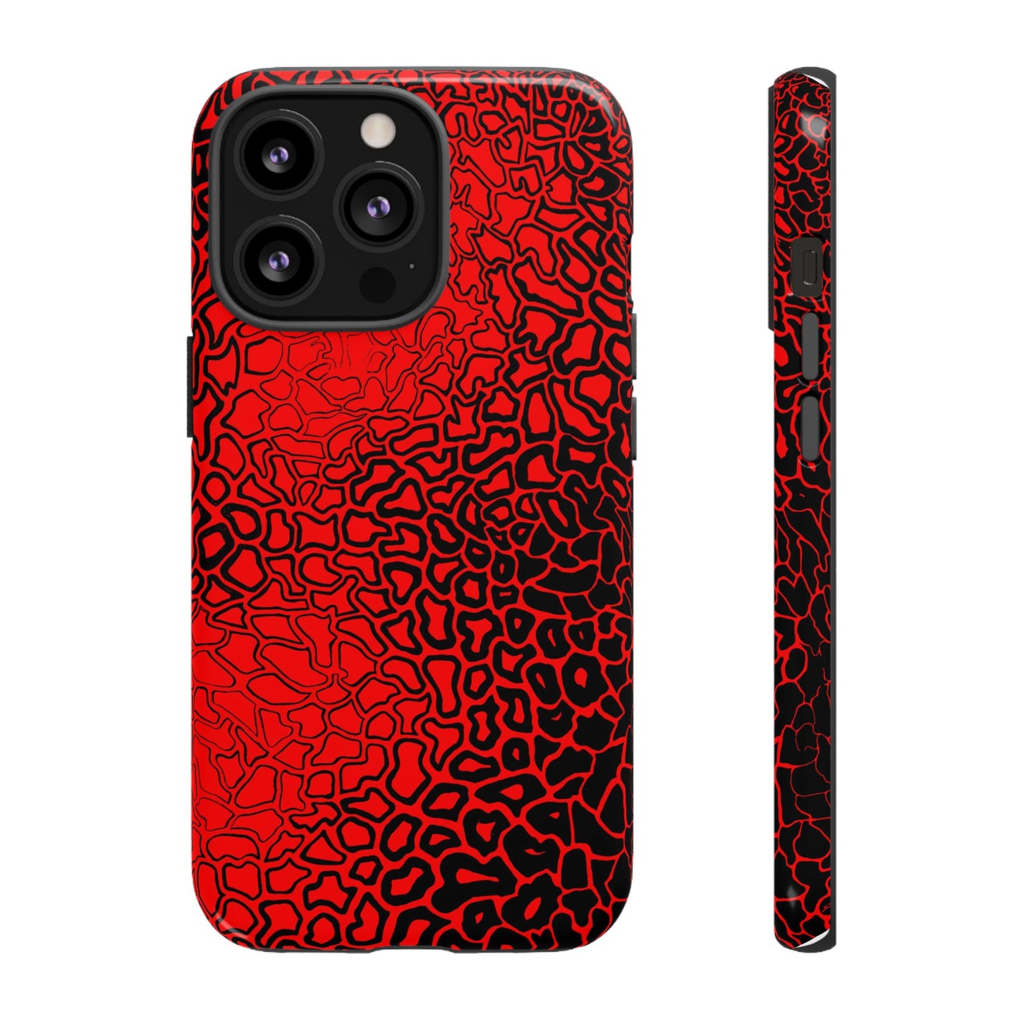 Pressure II Bold Phone Case - Tough Cases, Red Abstract Cell Phone Cover, Stylish Smartphone Protection, Unique Gift for Tech Lovers
