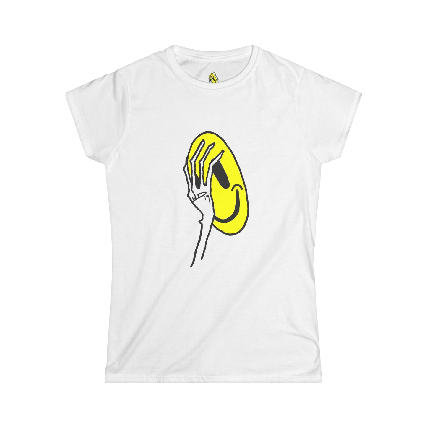 Mr. Smiley ~ Softstyle Tee for Women  by Art By Laney