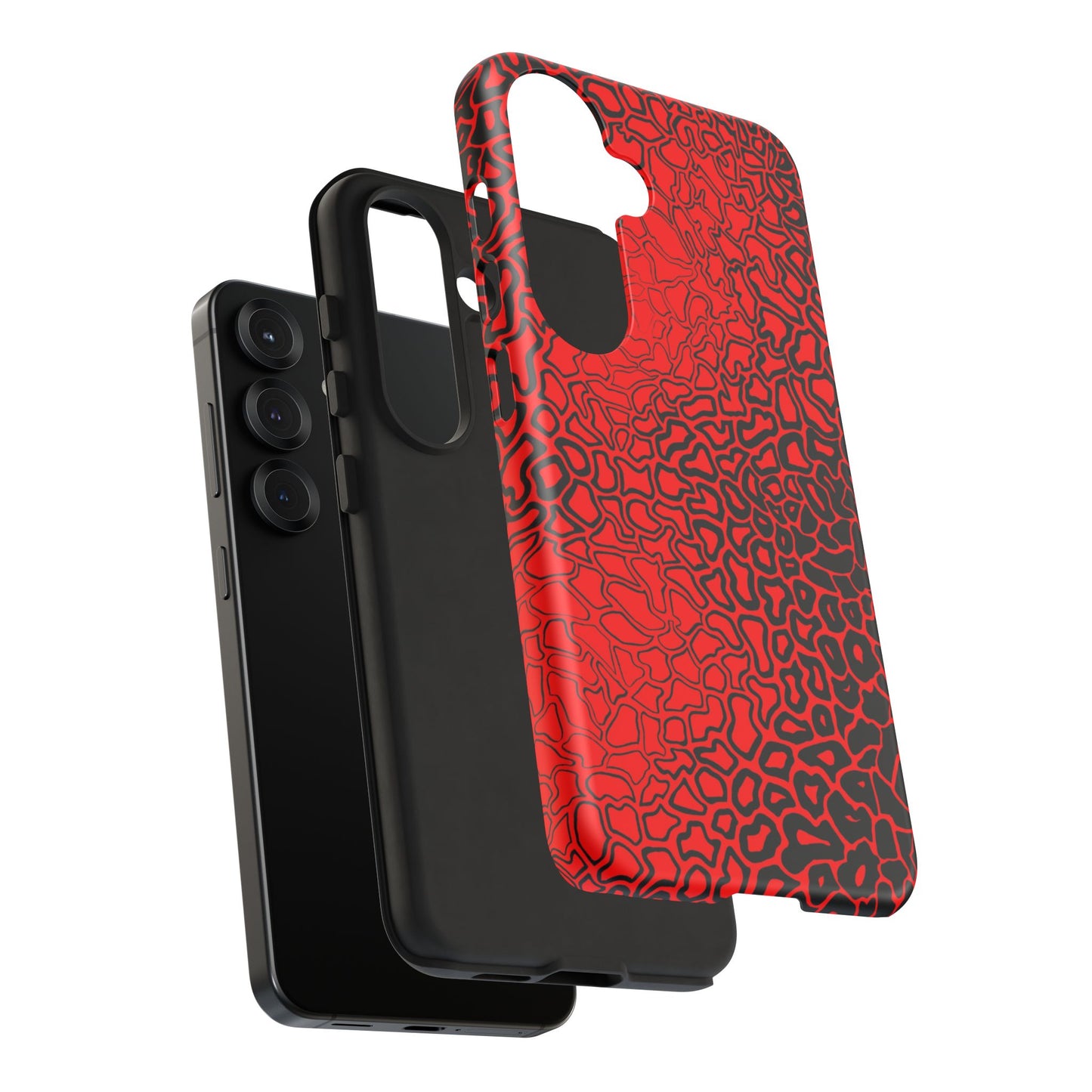 Pressure II Bold Phone Case - Tough Cases, Red Abstract Cell Phone Cover, Stylish Smartphone Protection, Unique Gift for Tech Lovers