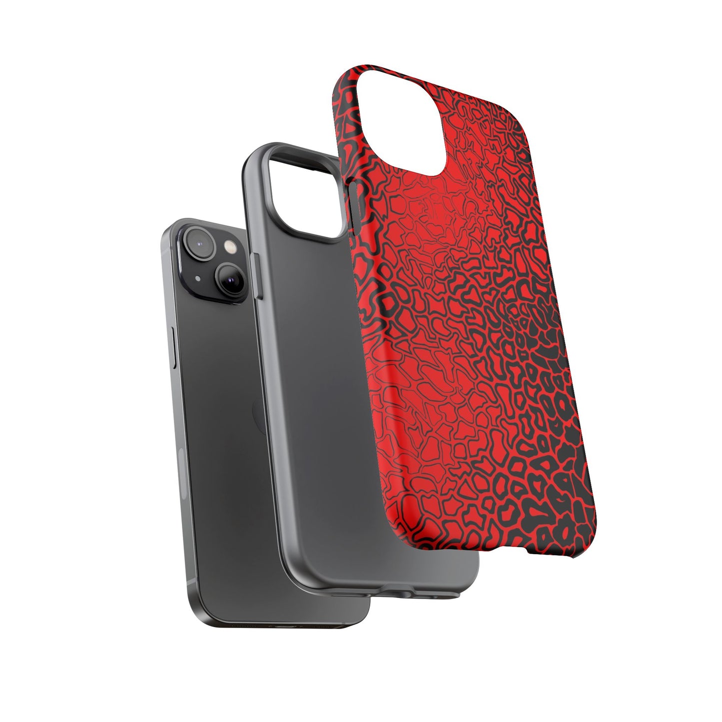 Pressure II Bold Phone Case - Tough Cases, Red Abstract Cell Phone Cover, Stylish Smartphone Protection, Unique Gift for Tech Lovers