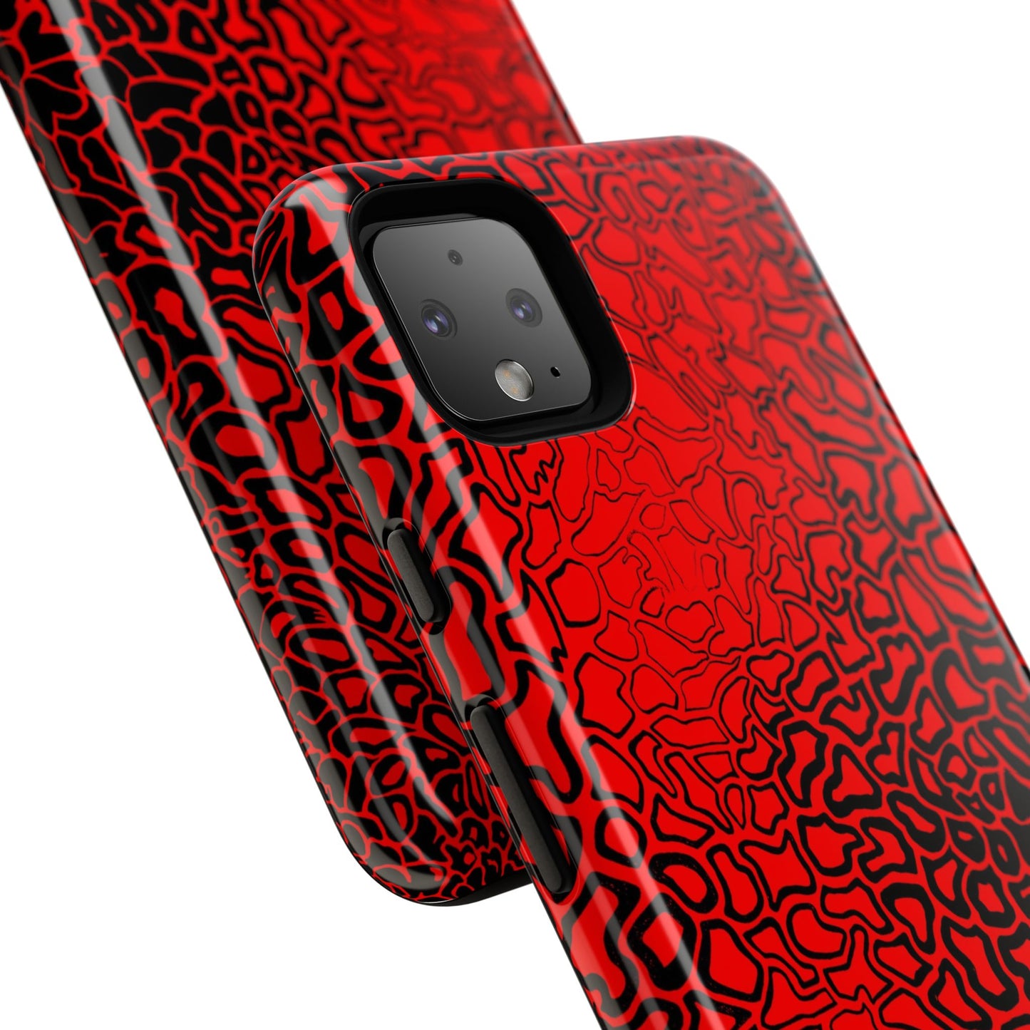 Pressure II Bold Phone Case - Tough Cases, Red Abstract Cell Phone Cover, Stylish Smartphone Protection, Unique Gift for Tech Lovers