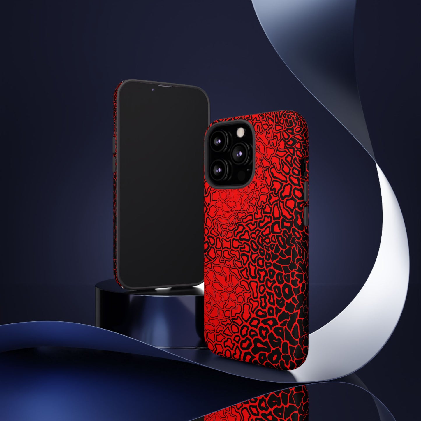 Pressure II Bold Phone Case - Tough Cases, Red Abstract Cell Phone Cover, Stylish Smartphone Protection, Unique Gift for Tech Lovers