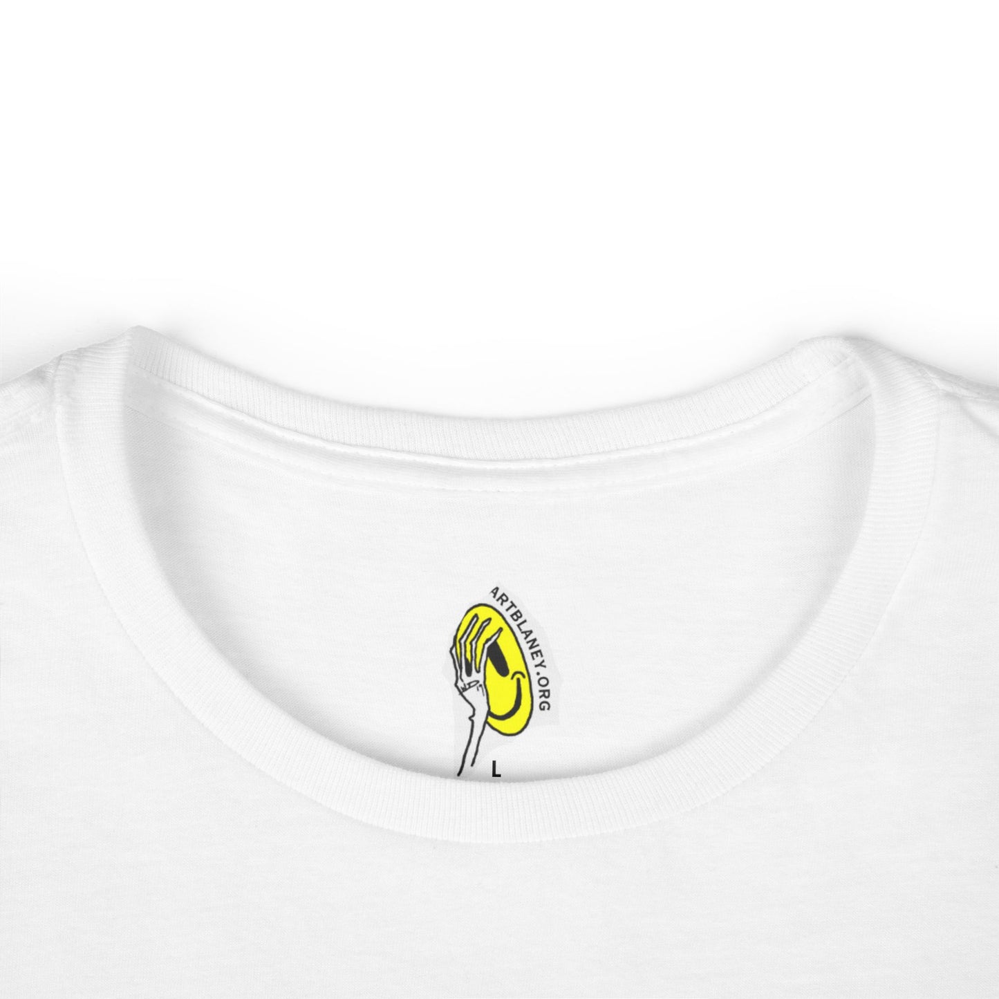 Mr. Smiley ~ Softstyle Tee for Women  by Art By Laney