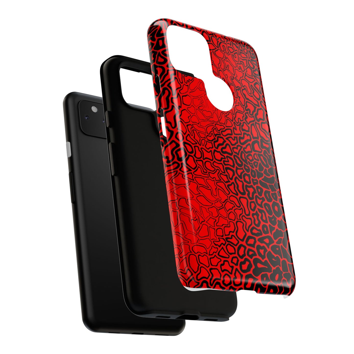 Pressure II Bold Phone Case - Tough Cases, Red Abstract Cell Phone Cover, Stylish Smartphone Protection, Unique Gift for Tech Lovers