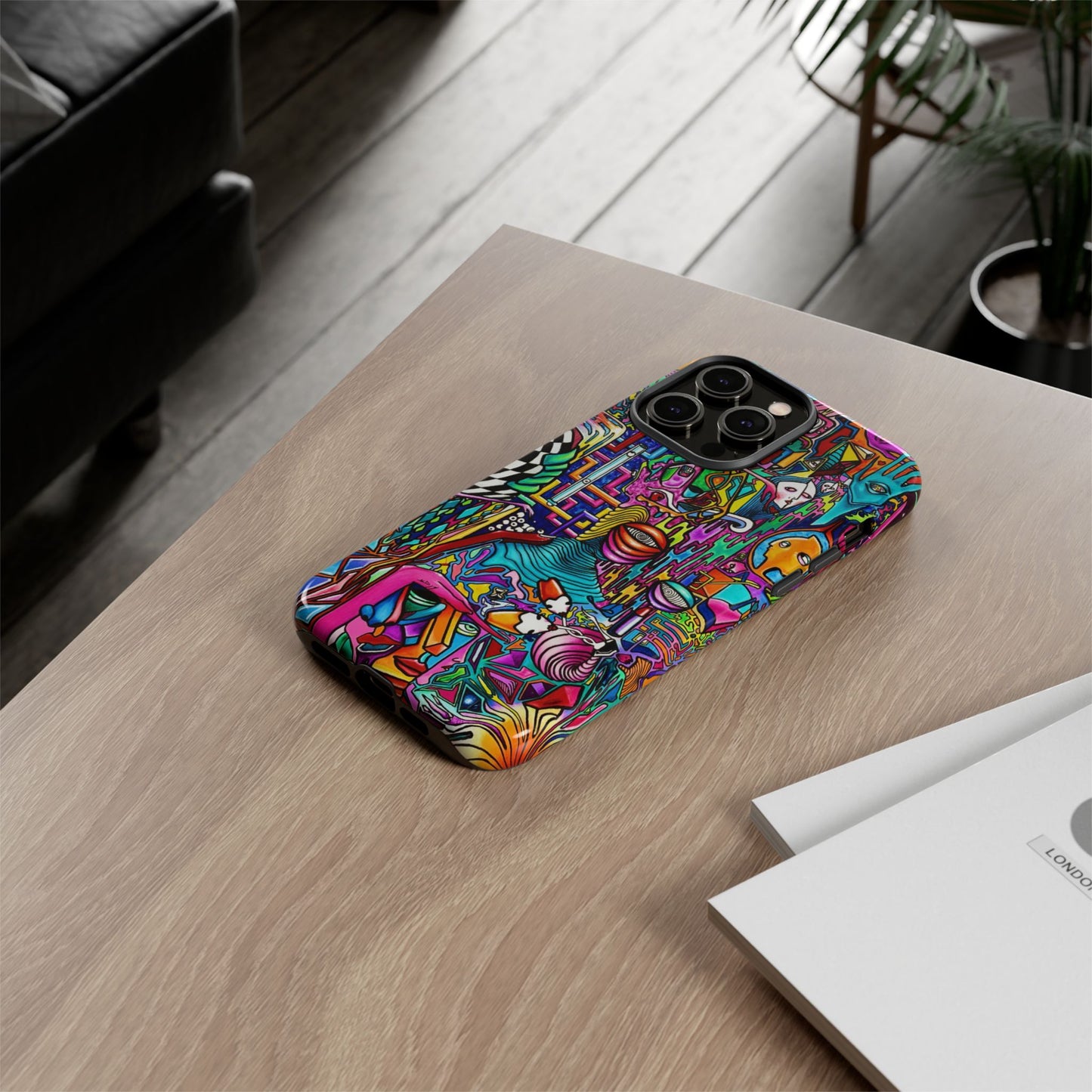 Dream World Vibrant Phone Case with Abstract Art | Tough Cases for Creative Souls, Colorful Accessories, Unique Gifts, Phone Protection, Artistic [...]