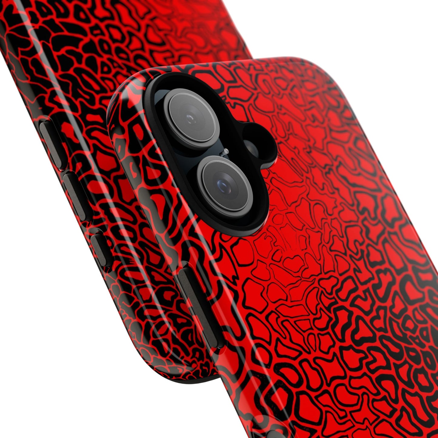 Pressure II Bold Phone Case - Tough Cases, Red Abstract Cell Phone Cover, Stylish Smartphone Protection, Unique Gift for Tech Lovers