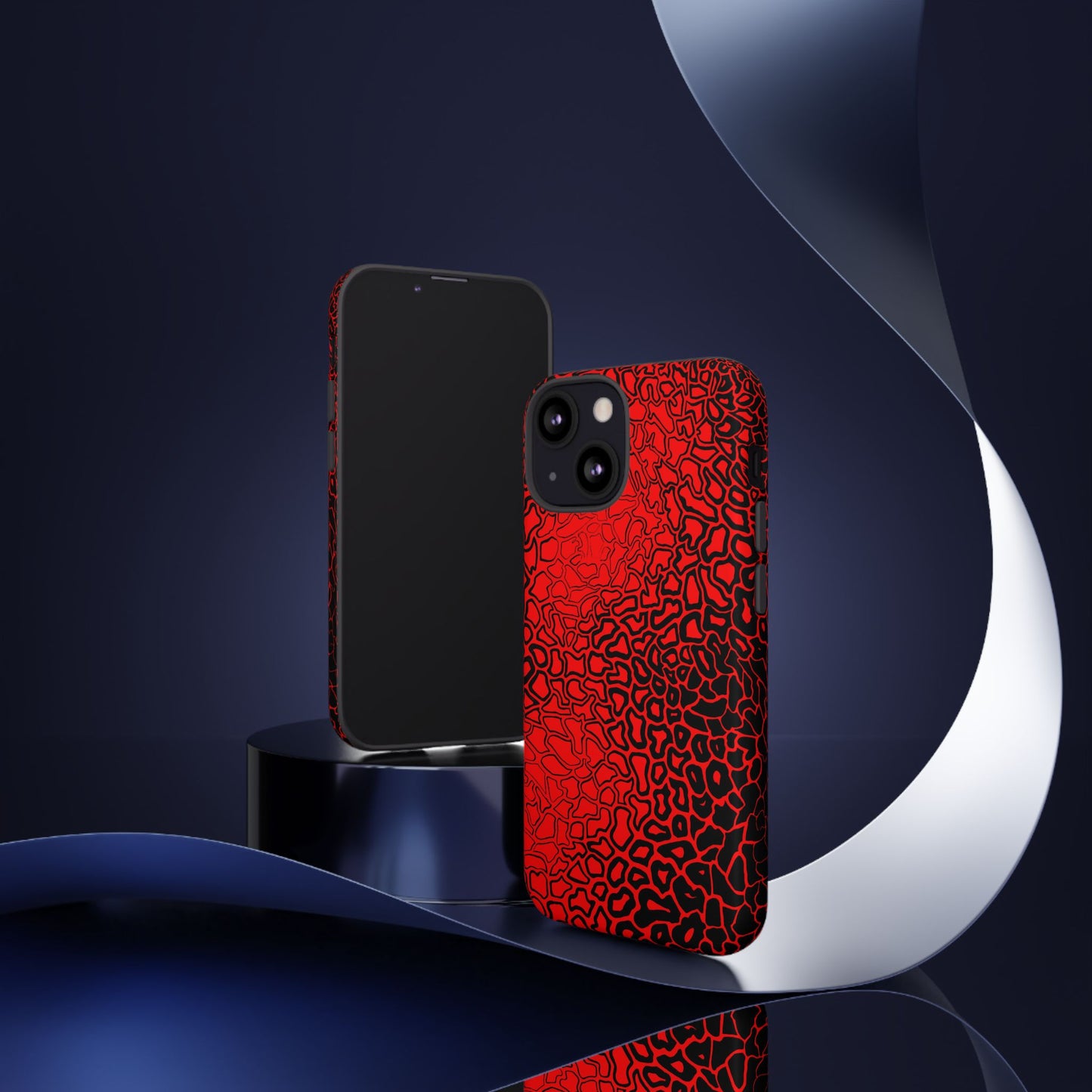 Pressure II Bold Phone Case - Tough Cases, Red Abstract Cell Phone Cover, Stylish Smartphone Protection, Unique Gift for Tech Lovers
