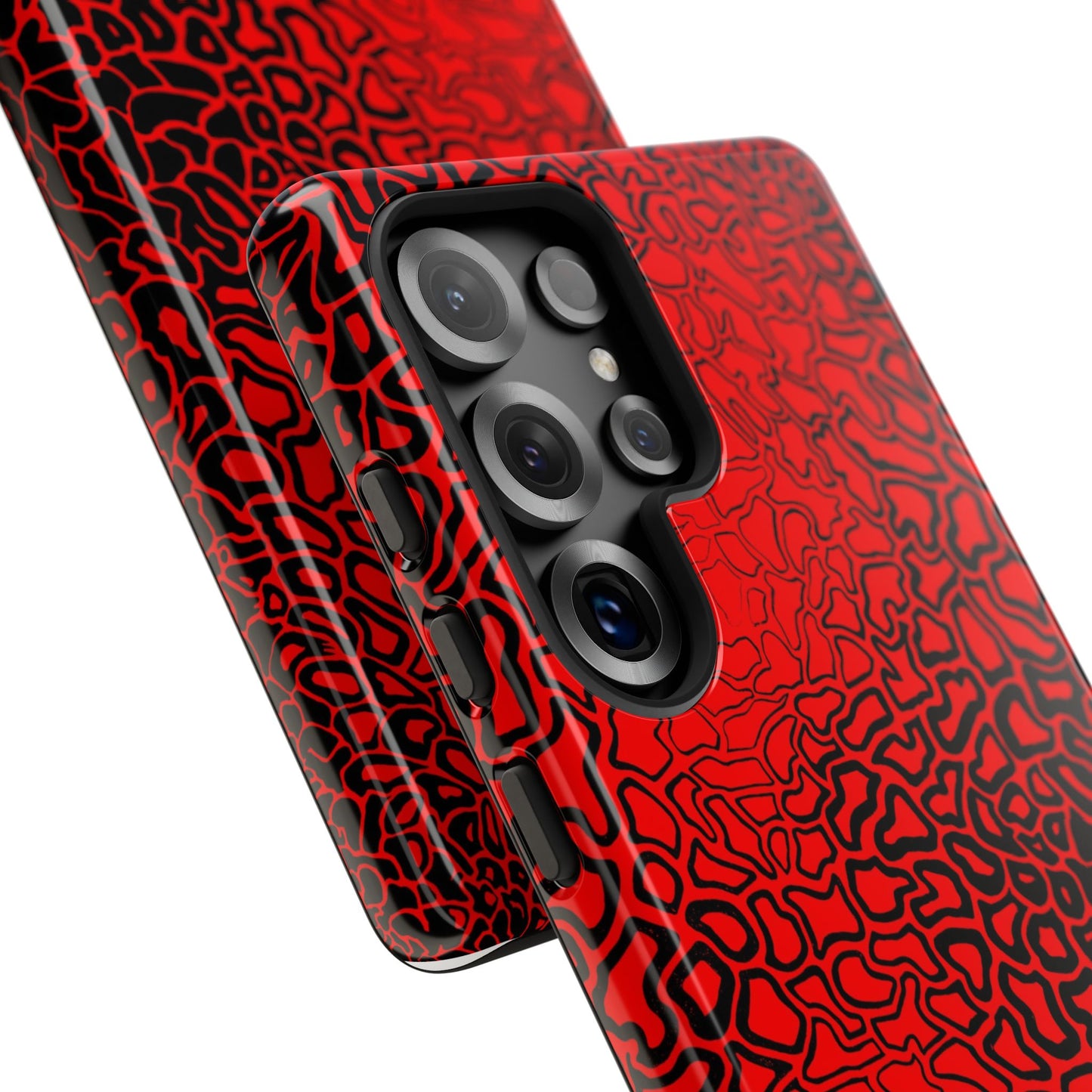 Pressure II Bold Phone Case - Tough Cases, Red Abstract Cell Phone Cover, Stylish Smartphone Protection, Unique Gift for Tech Lovers