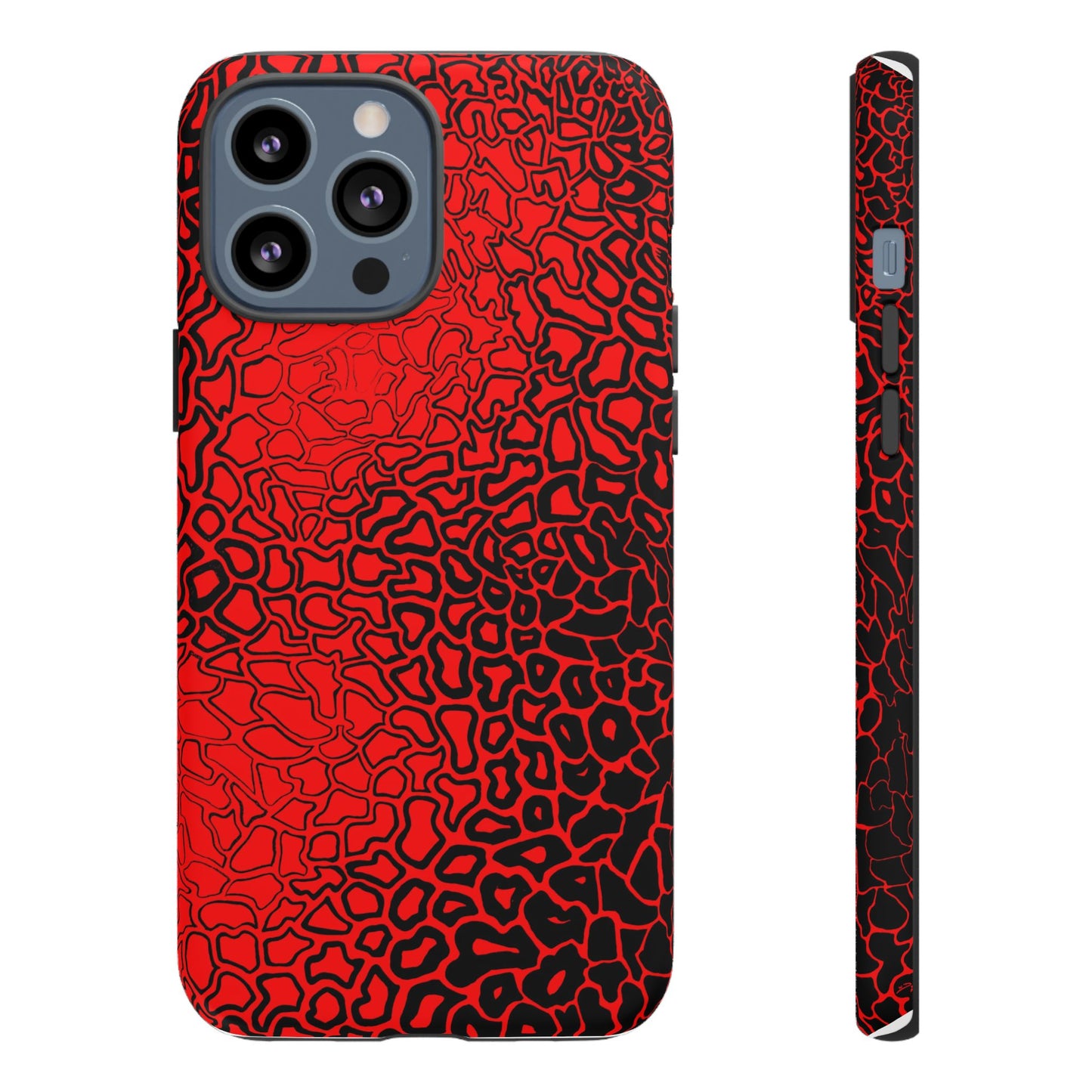 Pressure II Bold Phone Case - Tough Cases, Red Abstract Cell Phone Cover, Stylish Smartphone Protection, Unique Gift for Tech Lovers