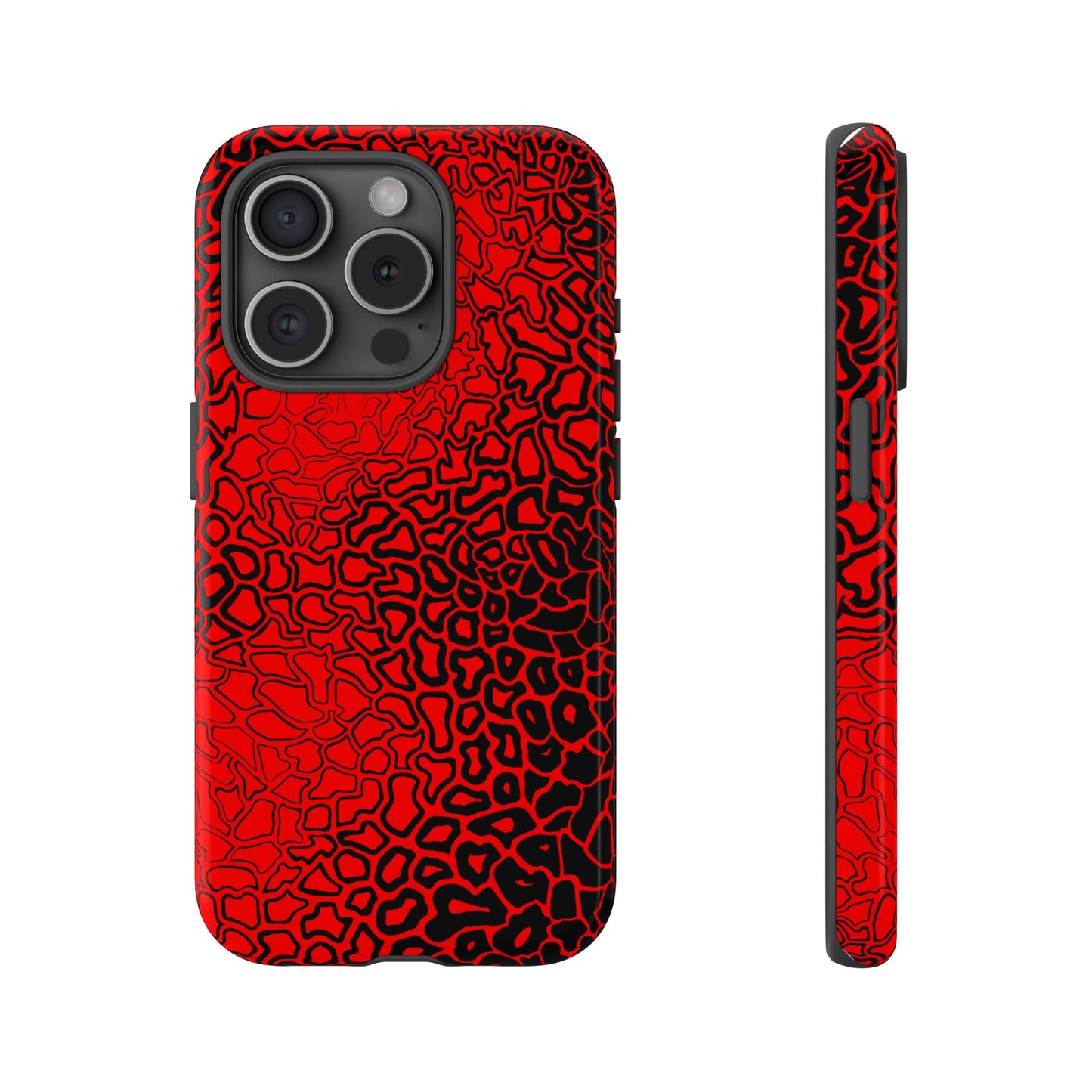 Pressure II Bold Phone Case - Tough Cases, Red Abstract Cell Phone Cover, Stylish Smartphone Protection, Unique Gift for Tech Lovers