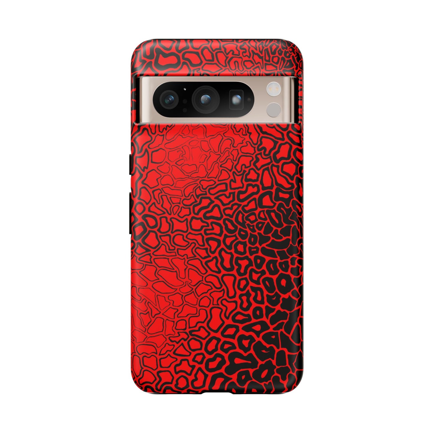 Pressure II Bold Phone Case - Tough Cases, Red Abstract Cell Phone Cover, Stylish Smartphone Protection, Unique Gift for Tech Lovers