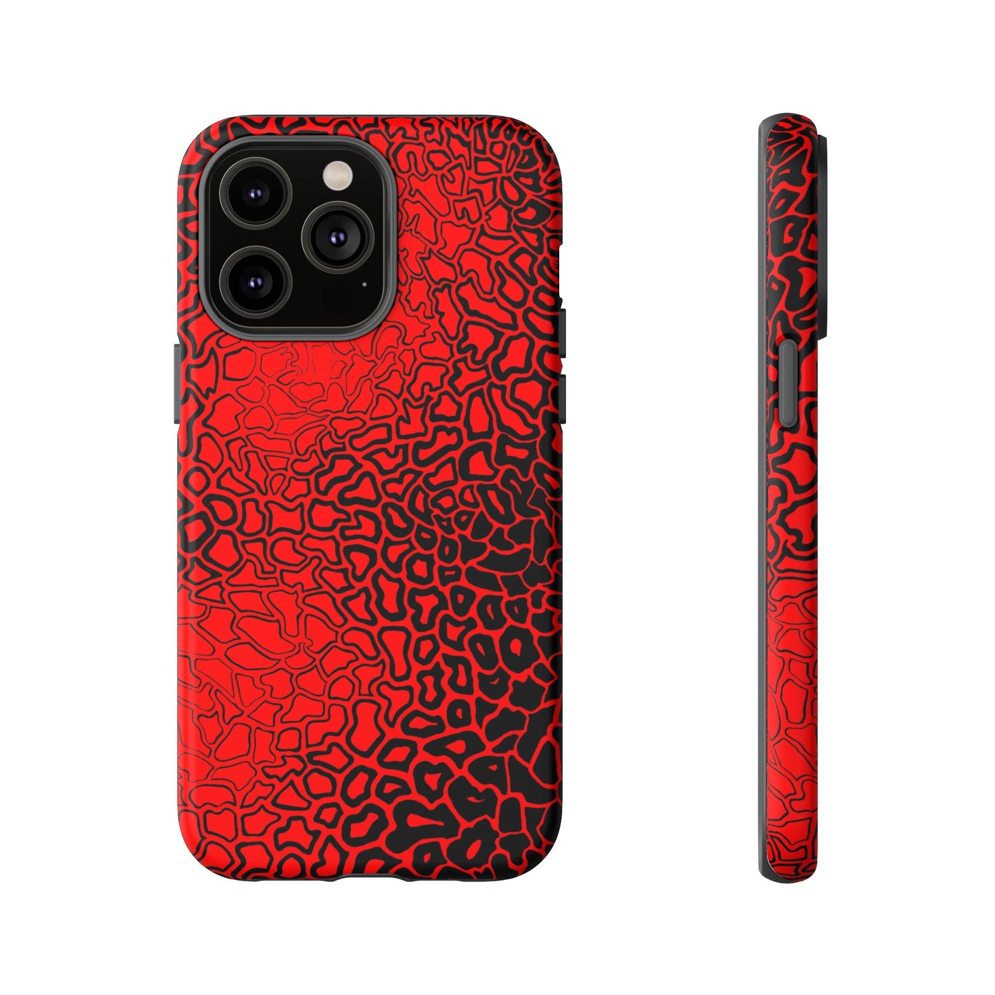 Pressure II Bold Phone Case - Tough Cases, Red Abstract Cell Phone Cover, Stylish Smartphone Protection, Unique Gift for Tech Lovers