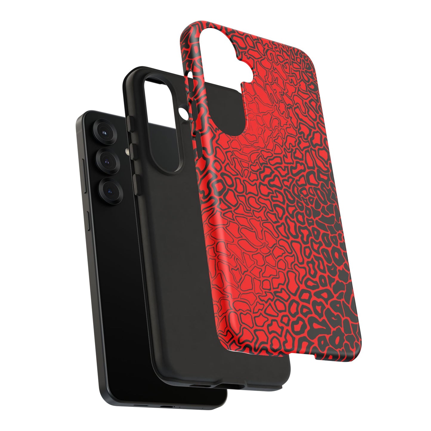 Pressure II Bold Phone Case - Tough Cases, Red Abstract Cell Phone Cover, Stylish Smartphone Protection, Unique Gift for Tech Lovers