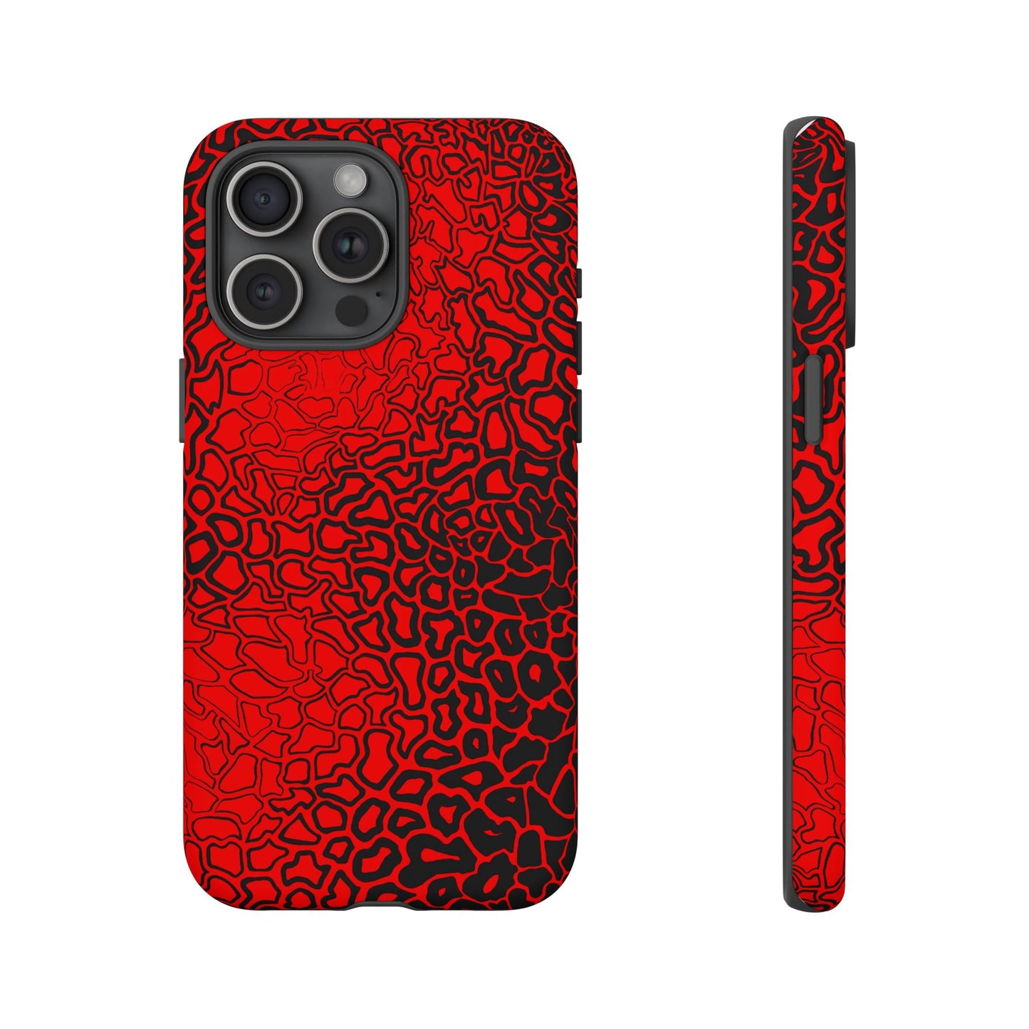 Pressure II Bold Phone Case - Tough Cases, Red Abstract Cell Phone Cover, Stylish Smartphone Protection, Unique Gift for Tech Lovers
