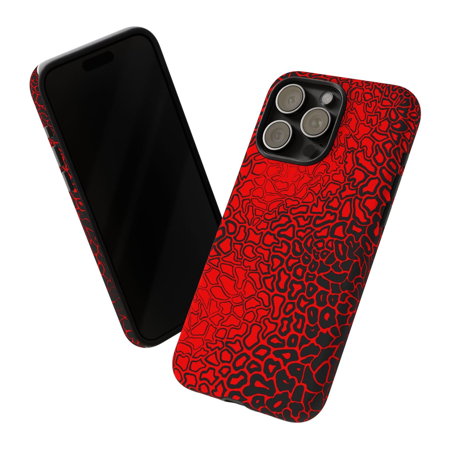 Pressure II Bold Phone Case - Tough Cases, Red Abstract Cell Phone Cover, Stylish Smartphone Protection, Unique Gift for Tech Lovers