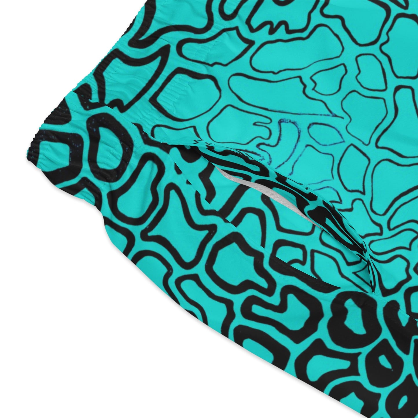 Pressure Vibrant AOP Swim Trunks, Summer Beachwear, Pool Party Essentials, Men's Swim Shorts, Vacation Outfit, Trendy Swimwear