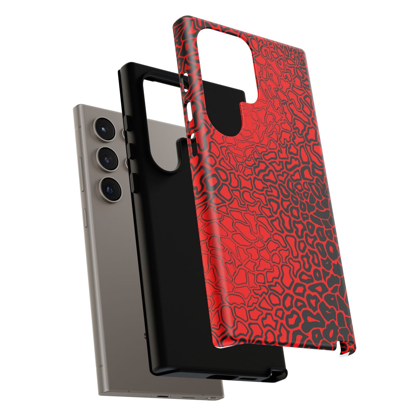 Pressure II Bold Phone Case - Tough Cases, Red Abstract Cell Phone Cover, Stylish Smartphone Protection, Unique Gift for Tech Lovers