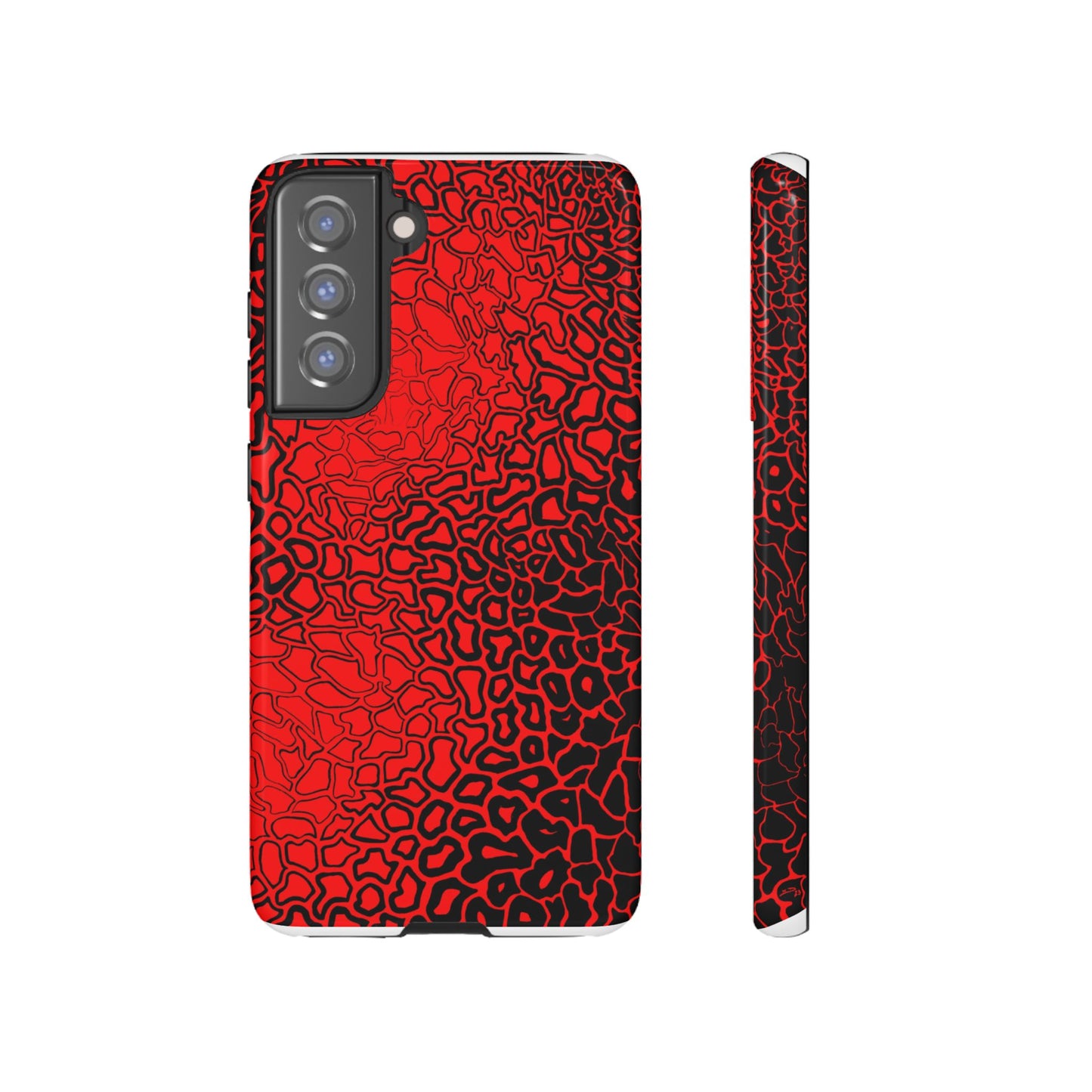 Pressure II Bold Phone Case - Tough Cases, Red Abstract Cell Phone Cover, Stylish Smartphone Protection, Unique Gift for Tech Lovers