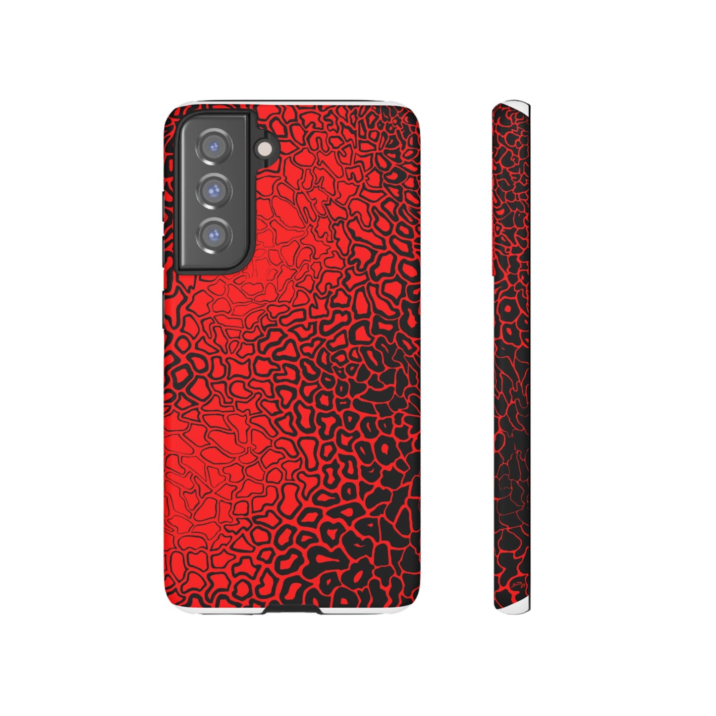 Pressure II Bold Phone Case - Tough Cases, Red Abstract Cell Phone Cover, Stylish Smartphone Protection, Unique Gift for Tech Lovers