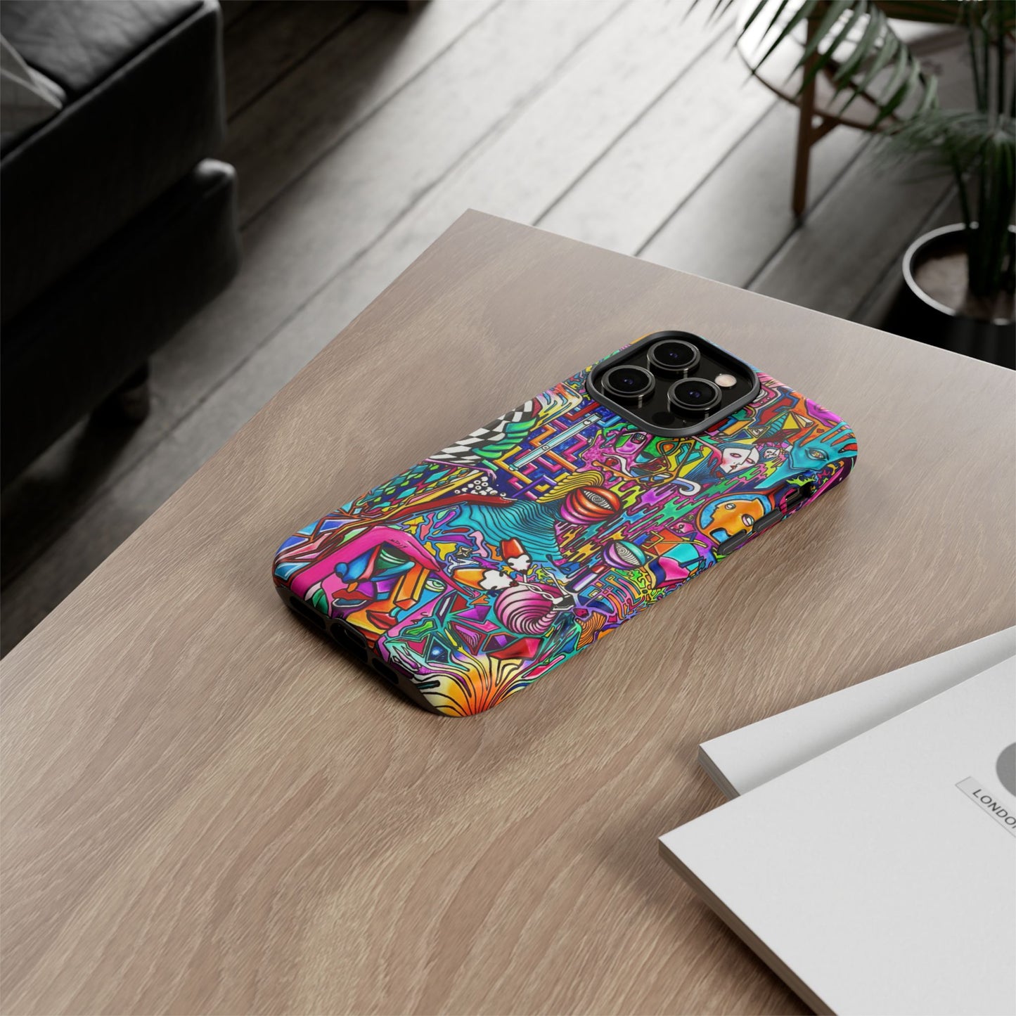 Dream World Vibrant Phone Case with Abstract Art | Tough Cases for Creative Souls, Colorful Accessories, Unique Gifts, Phone Protection, Artistic [...]