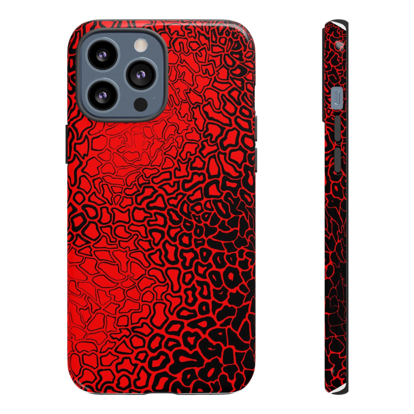 Pressure II Bold Phone Case - Tough Cases, Red Abstract Cell Phone Cover, Stylish Smartphone Protection, Unique Gift for Tech Lovers