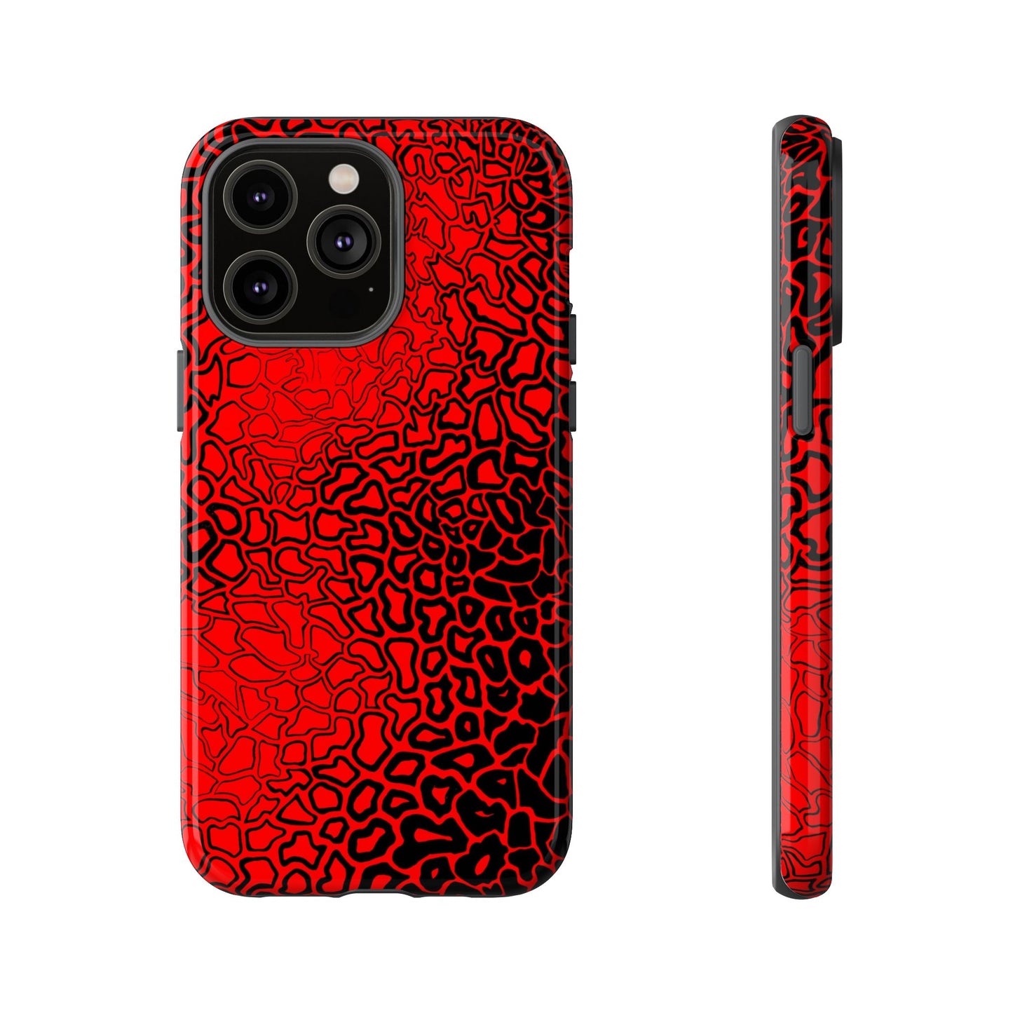 Pressure II Bold Phone Case - Tough Cases, Red Abstract Cell Phone Cover, Stylish Smartphone Protection, Unique Gift for Tech Lovers