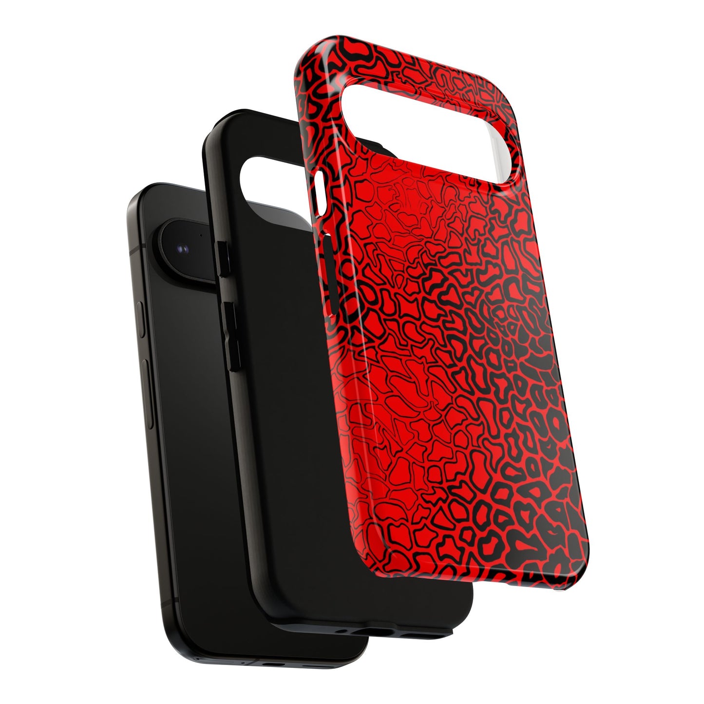 Pressure II Bold Phone Case - Tough Cases, Red Abstract Cell Phone Cover, Stylish Smartphone Protection, Unique Gift for Tech Lovers