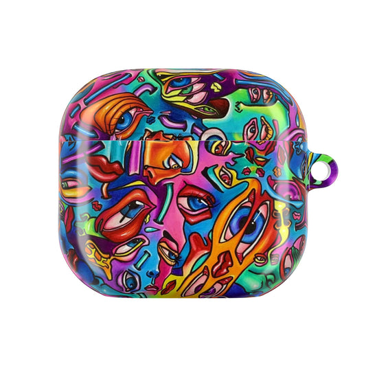 Mind Flip Colorful AirPod Case, Artistic Accessory, Unique Earbud Cover, Gift for Music Lovers, Fun Phone Accessories, Tech Style