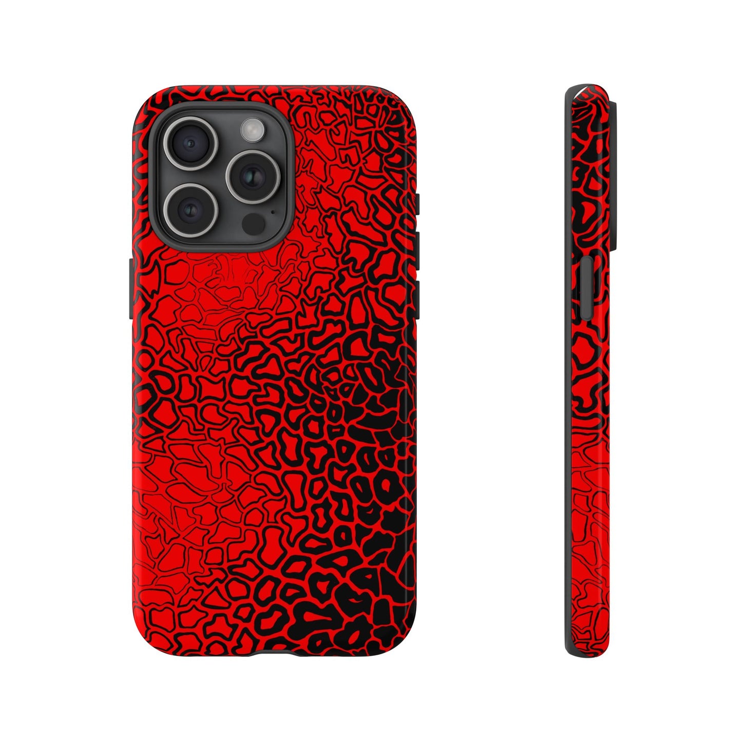 Pressure II Bold Phone Case - Tough Cases, Red Abstract Cell Phone Cover, Stylish Smartphone Protection, Unique Gift for Tech Lovers