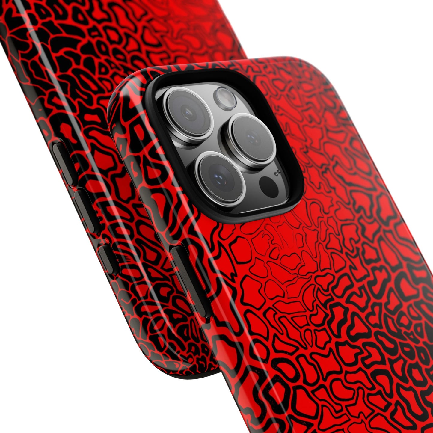 Pressure II Bold Phone Case - Tough Cases, Red Abstract Cell Phone Cover, Stylish Smartphone Protection, Unique Gift for Tech Lovers
