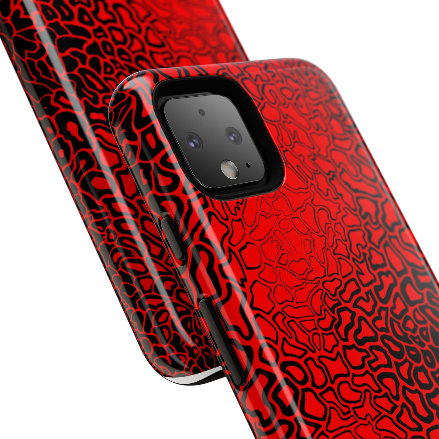 Pressure II Bold Phone Case - Tough Cases, Red Abstract Cell Phone Cover, Stylish Smartphone Protection, Unique Gift for Tech Lovers