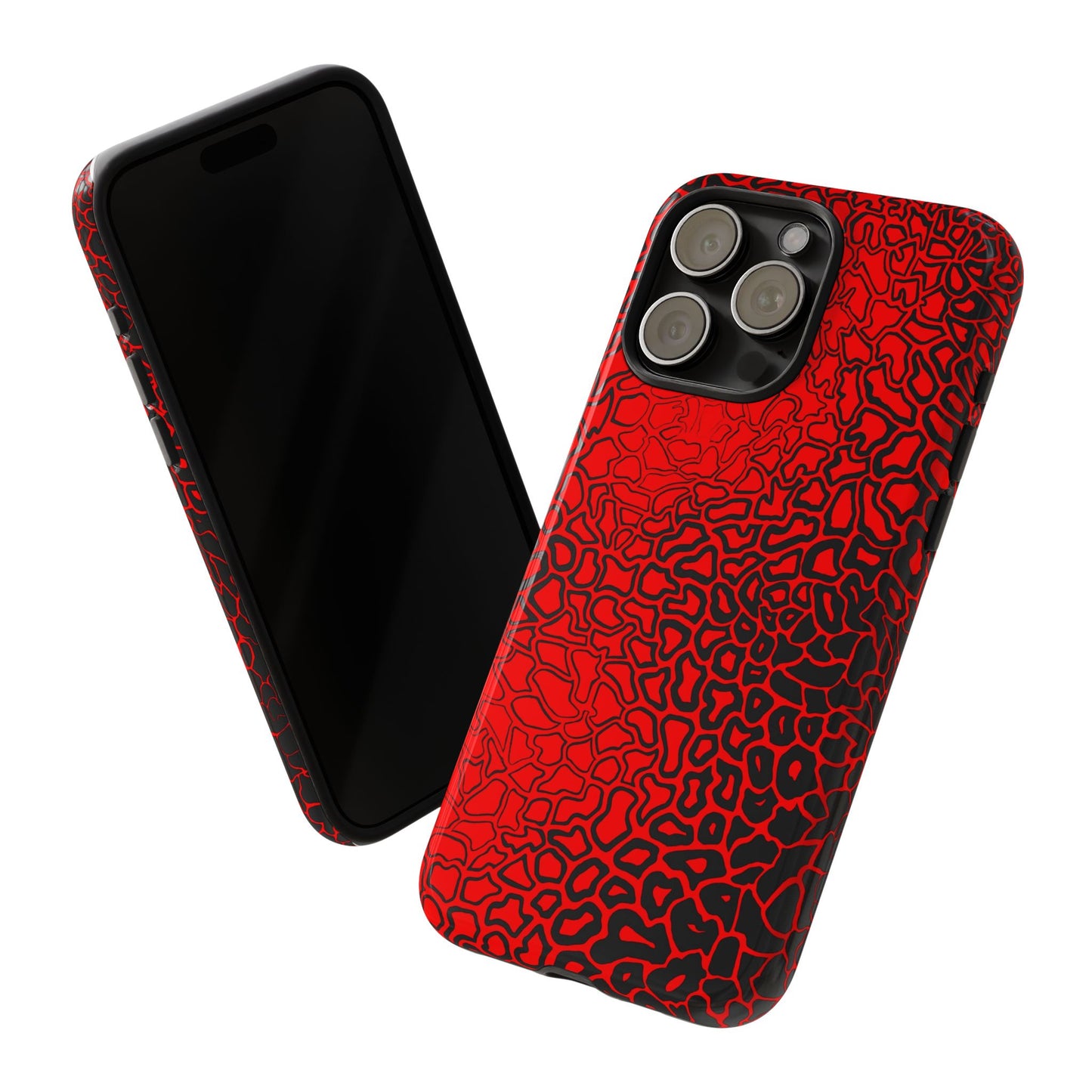 Pressure II Bold Phone Case - Tough Cases, Red Abstract Cell Phone Cover, Stylish Smartphone Protection, Unique Gift for Tech Lovers